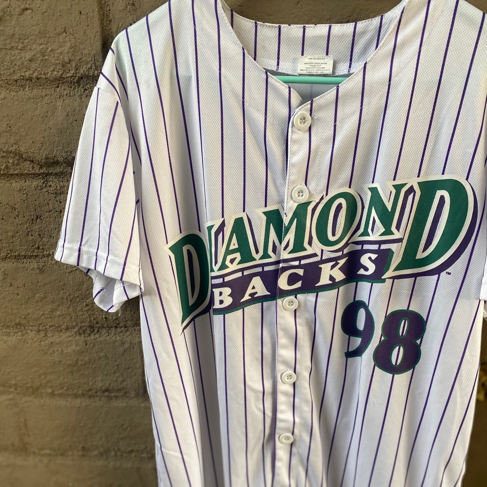 Diamondbacks Pinstripe Jersey 98 Arizona Dbacks